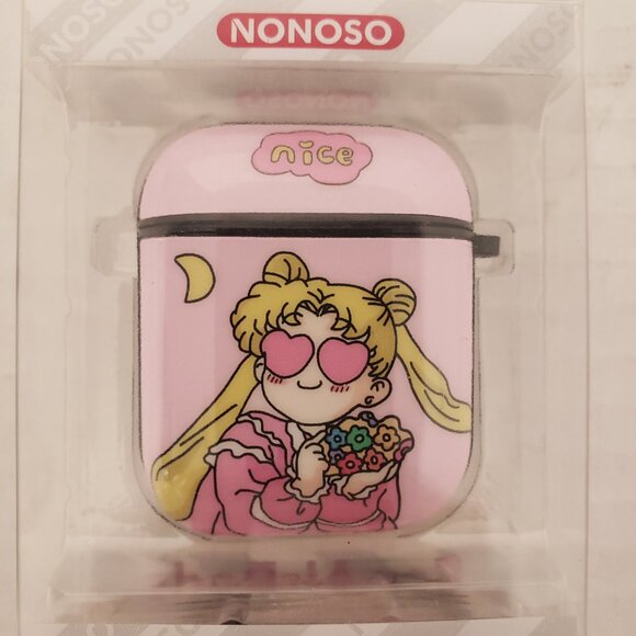 Nonoso Pink Sailor Moon For Air Pod Case With Hook Cute Graphic - Picture 7 of 9